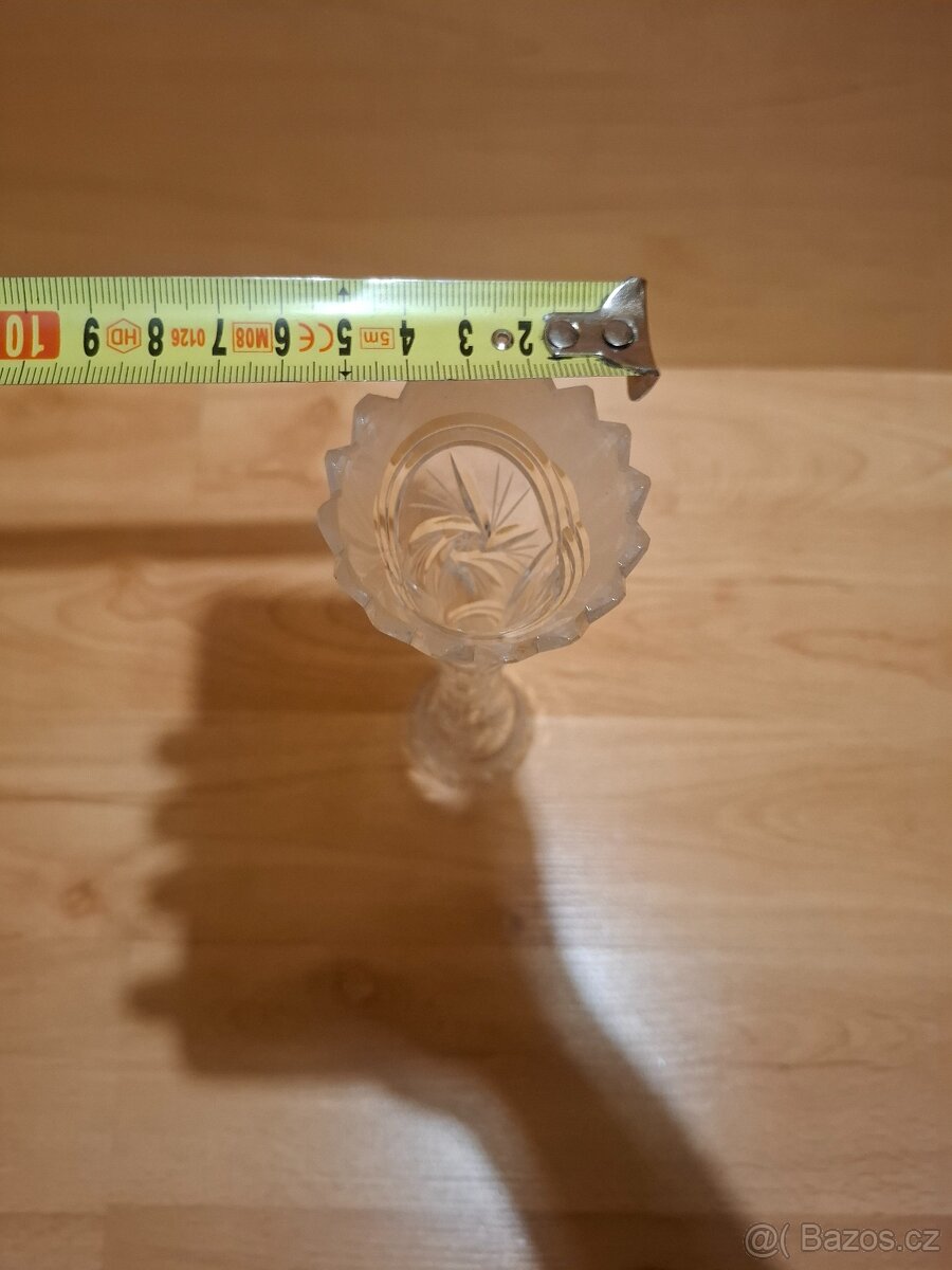 Broušená váza, miska, tác - 2