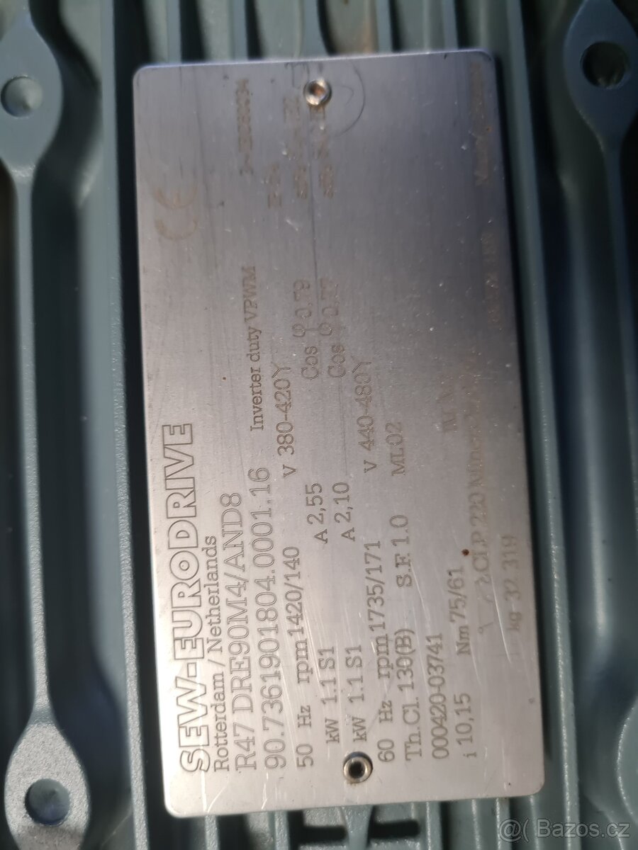 Predám novú priamu prevodovku SEW 1,1kW 400V - 2