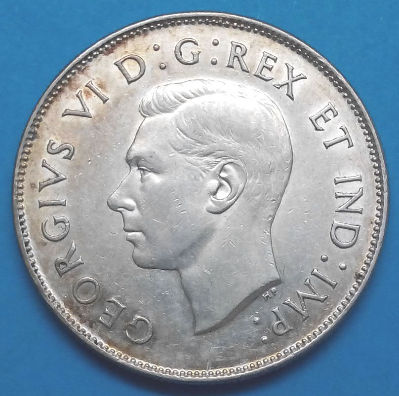 Stříbrná mince Kanada král Jiří VI. - 2