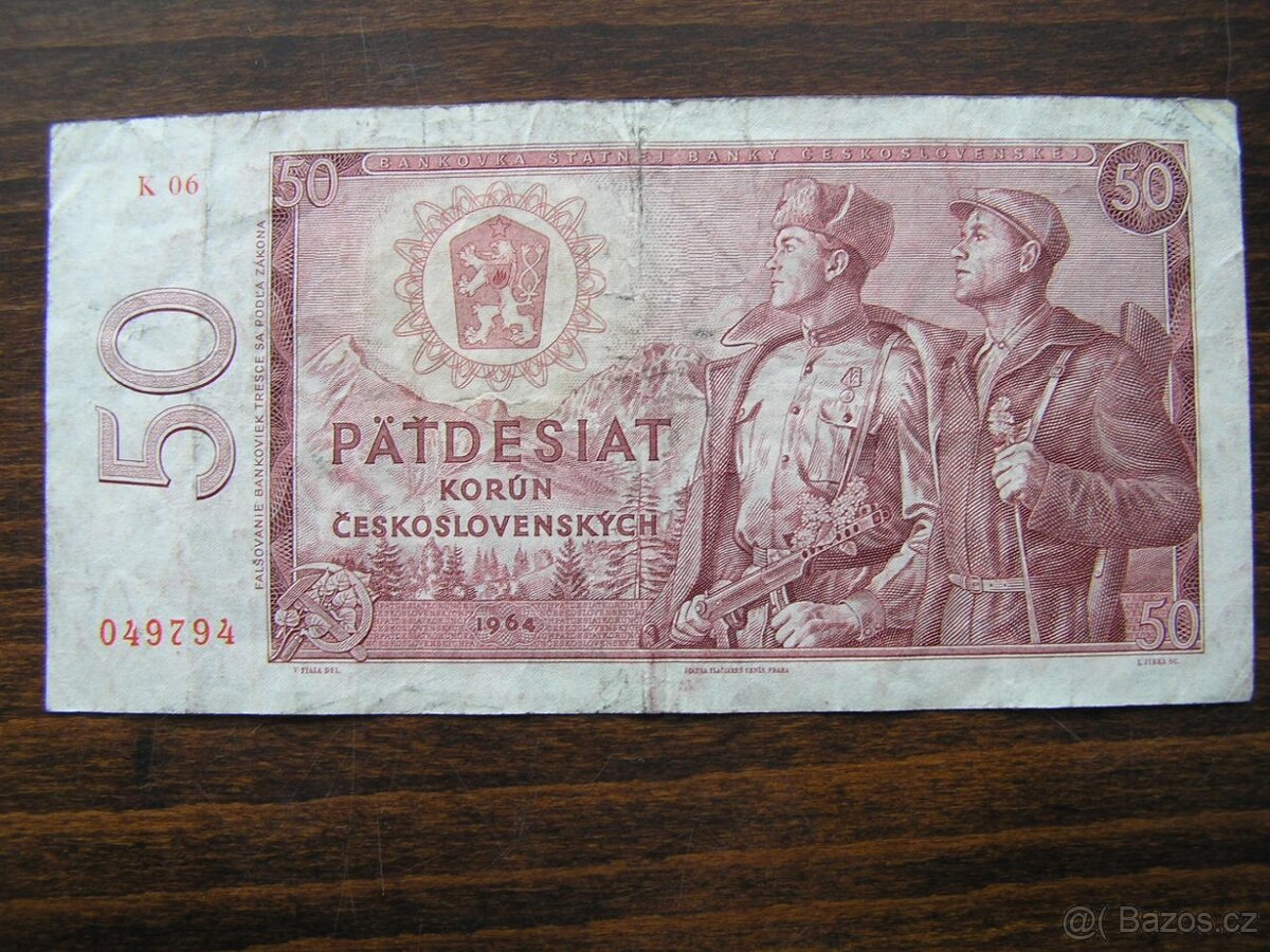50 KORÚN 1964 NAJVZÁCNEJŠIA séria: K 06 - 2