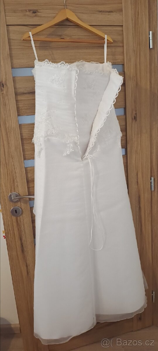 Svatební šaty bílé šněrovací velikost 46 - 2