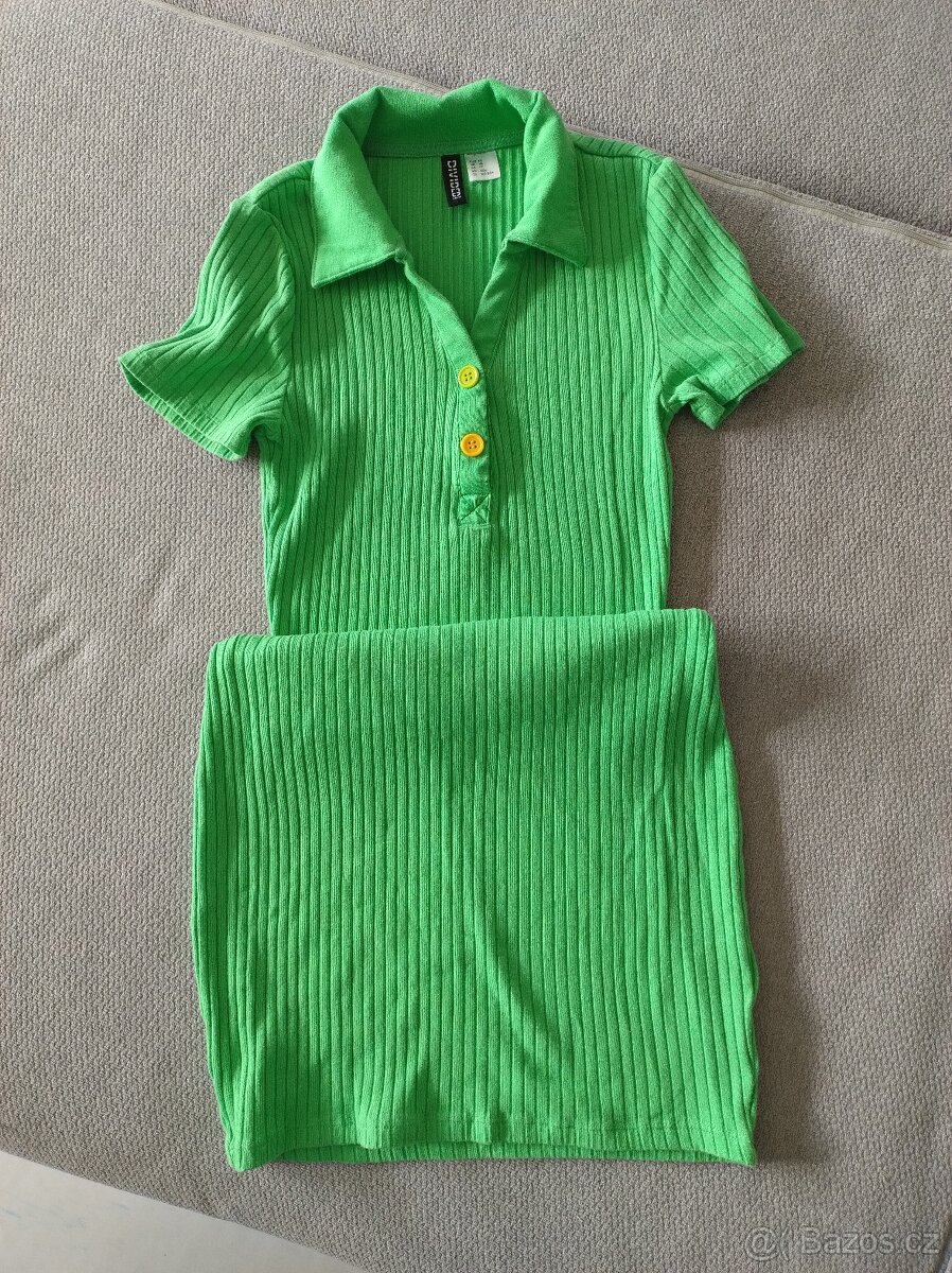 Úzké šaty z žebrovaného úpletu z H&M vel. XS - 2