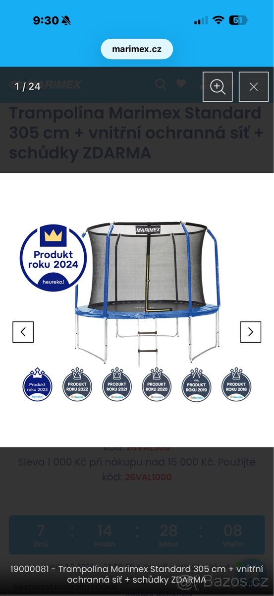 Trampolína marimex - 2