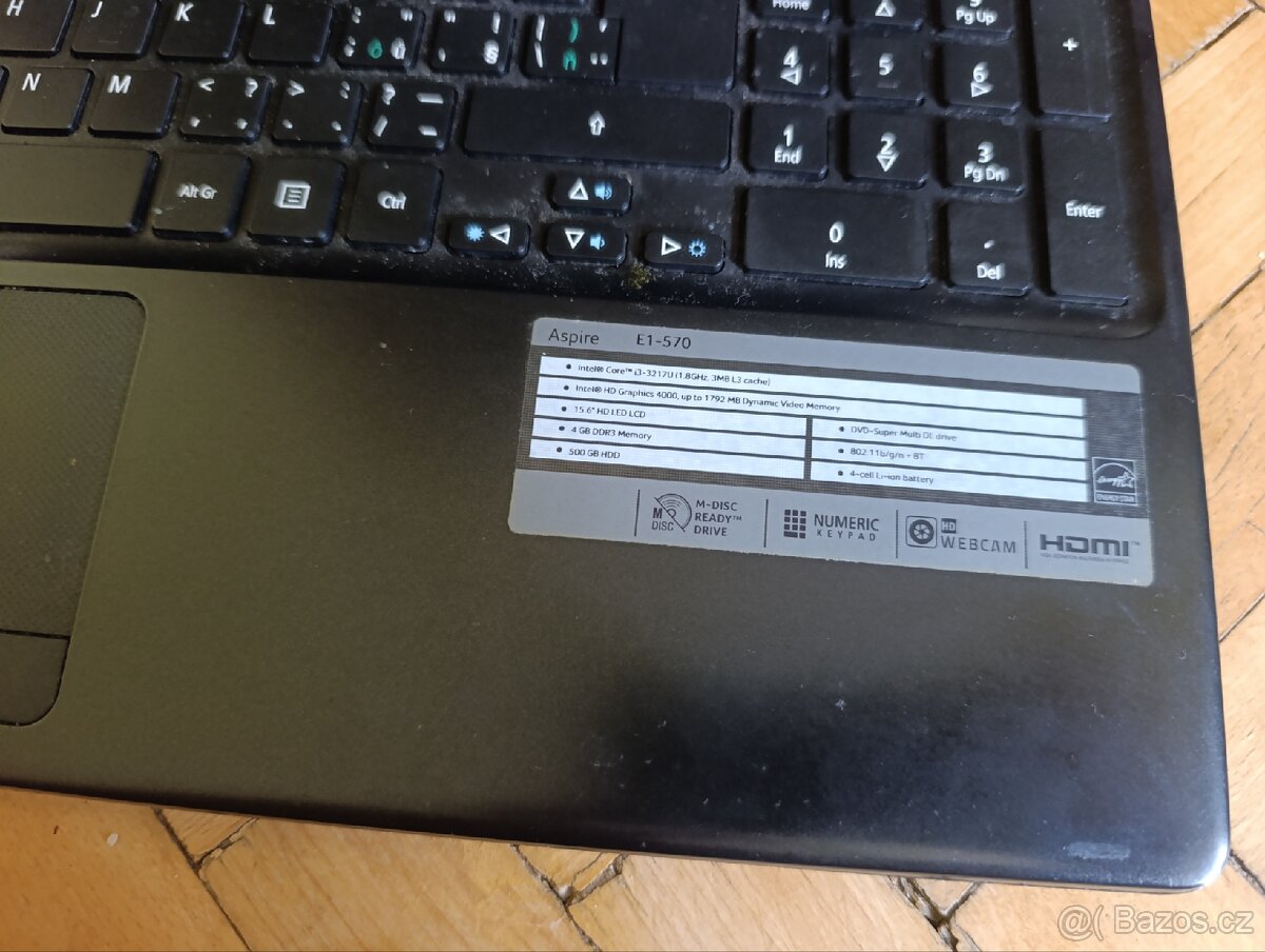 Notebook Acer Aspire E1-570 🔧 Na náhradní díly - 2