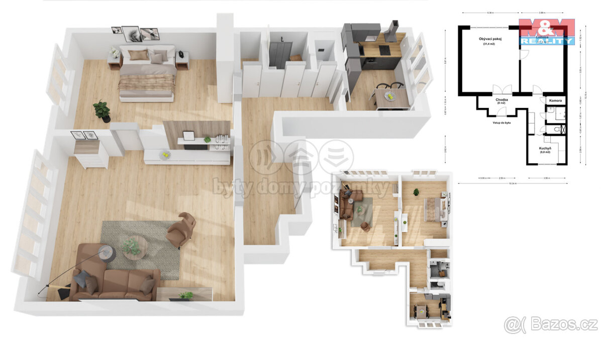 Prodej bytu 2+1, 75 m², Pardubice, ul. Štrossova - 2