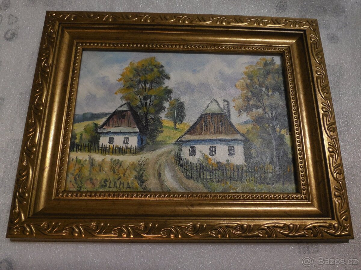 Obraz staré chaloupky ,lokalita Křižánky + další obrazy - 2