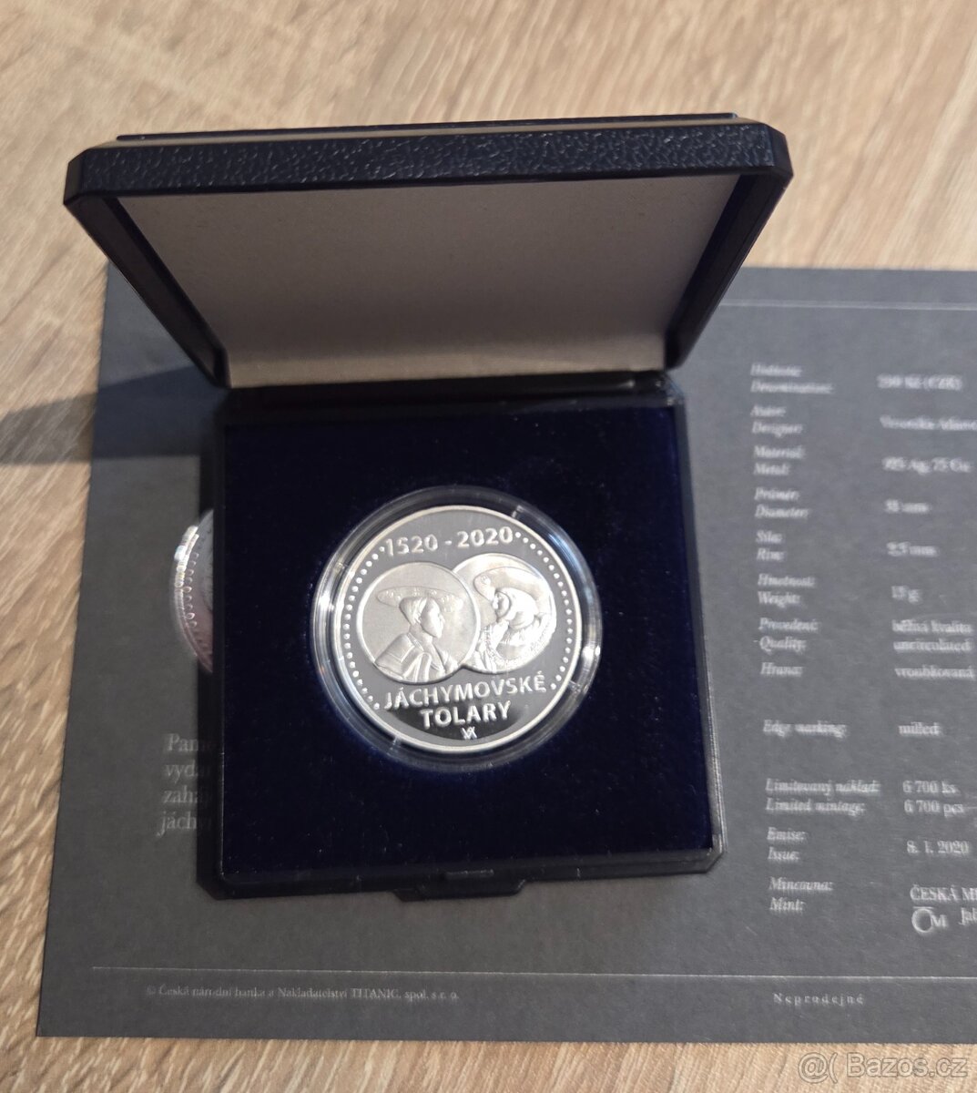 200. výročí zahájení ražby jáchymovských tolarů 2020 Proof - 2