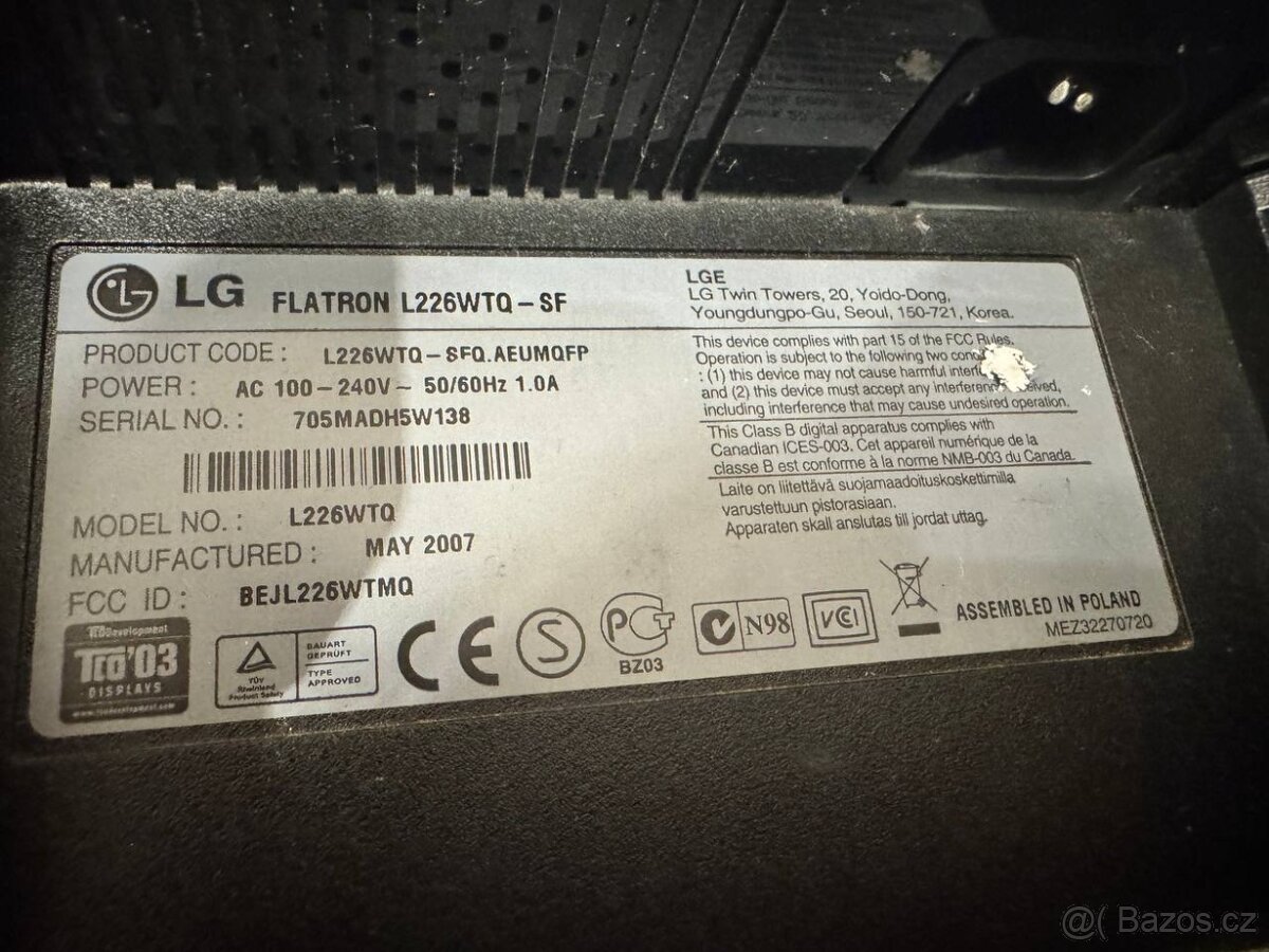 Prodám monitor LG Flatron L226WTQ-SF - 2