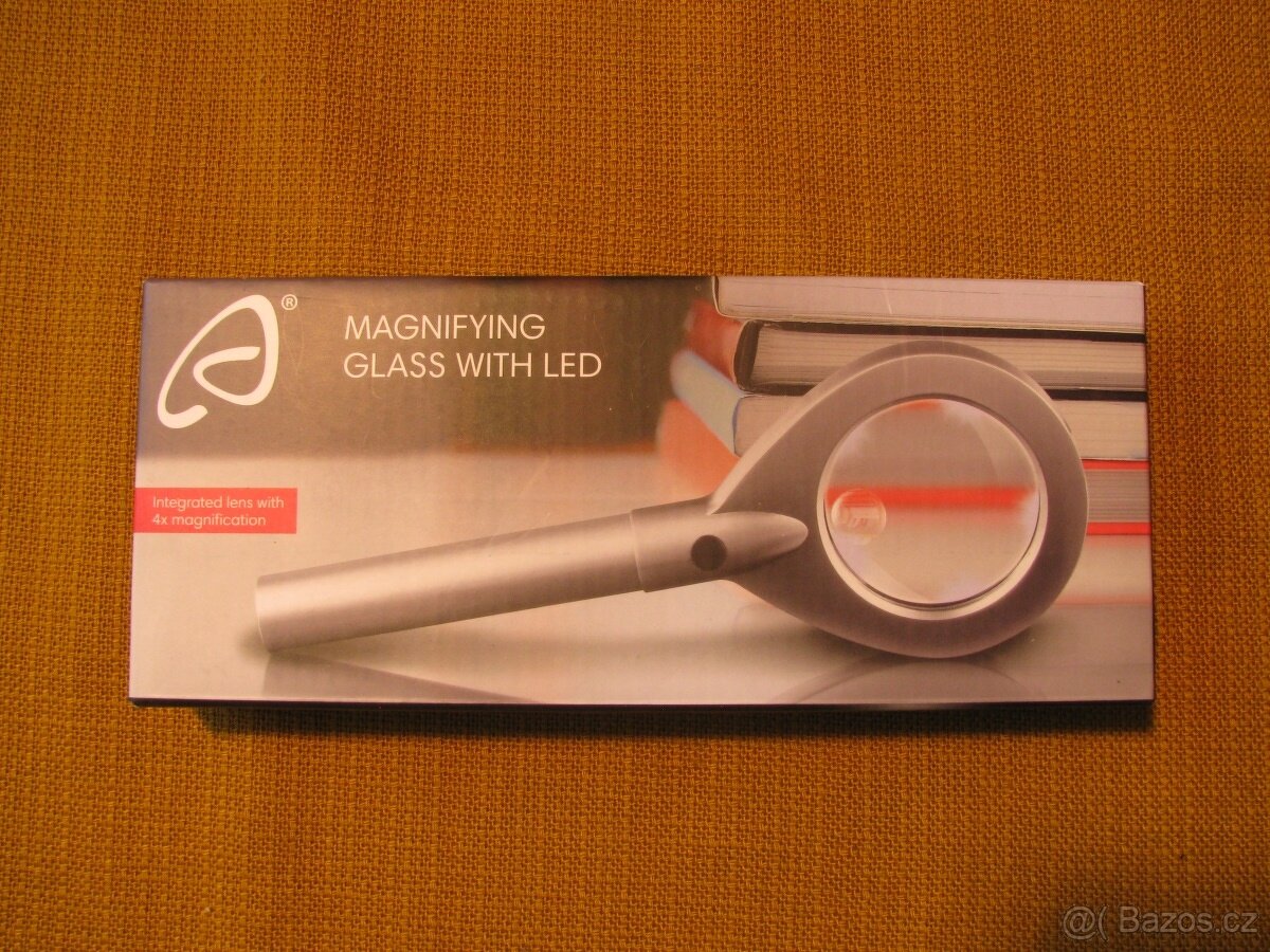 Lupa podsvícen 10 LED, nová kvalitní hhiník baterie 2x AA - 2