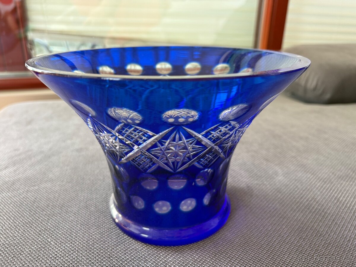 Modrá skleněná mísa - 2