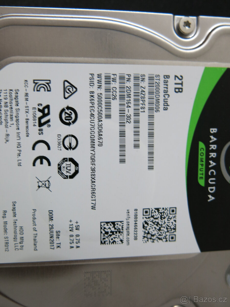 pevný disk Seagate Barracuda Compute 2TB 3.5" SATA3-6G - 2