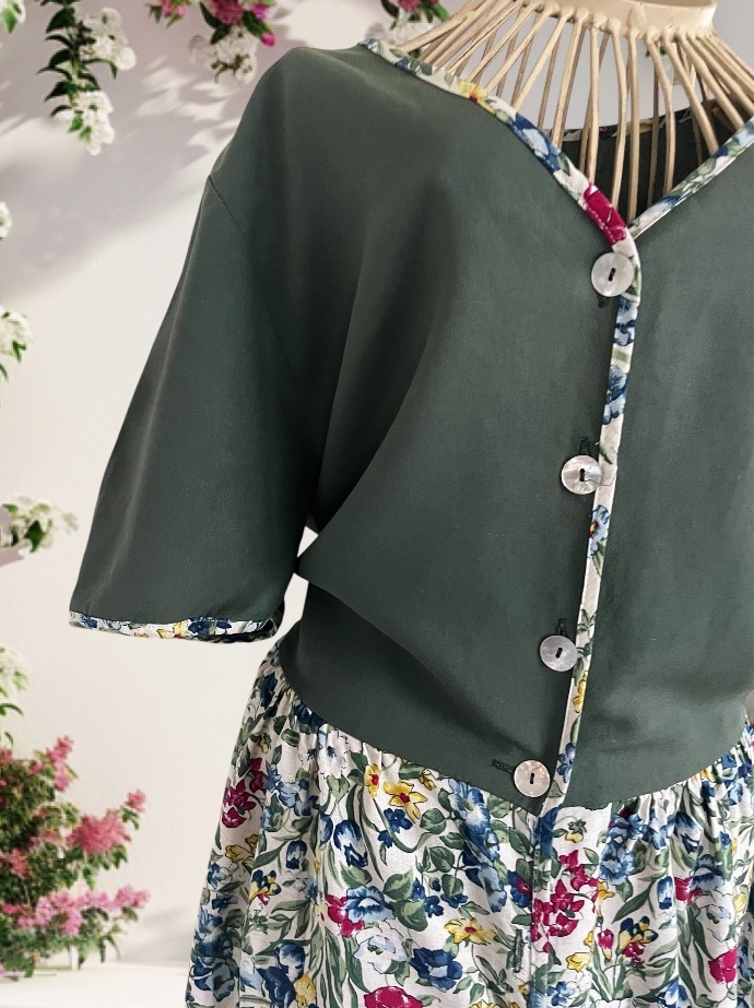 Dámské propínací šaty selský styl - 2