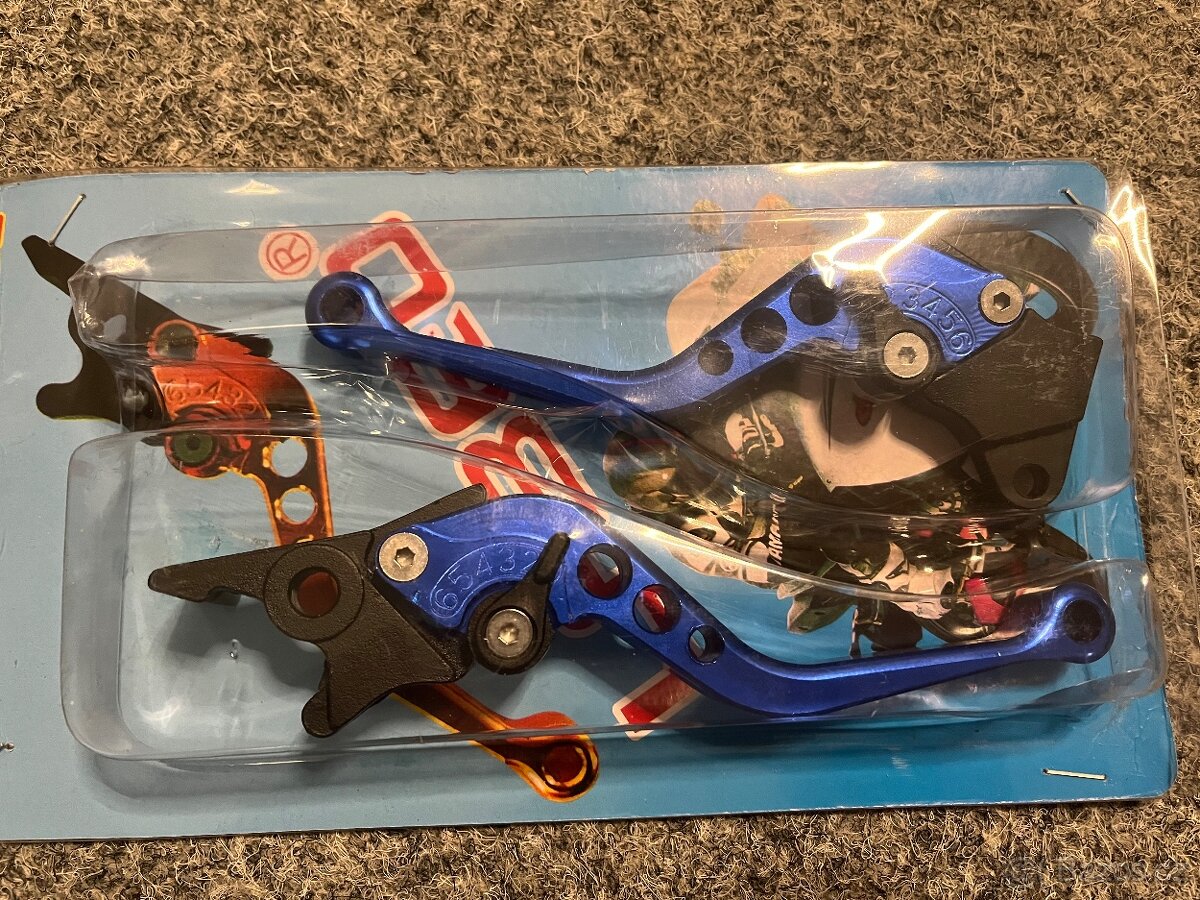 CNC páčky moto modré - 2