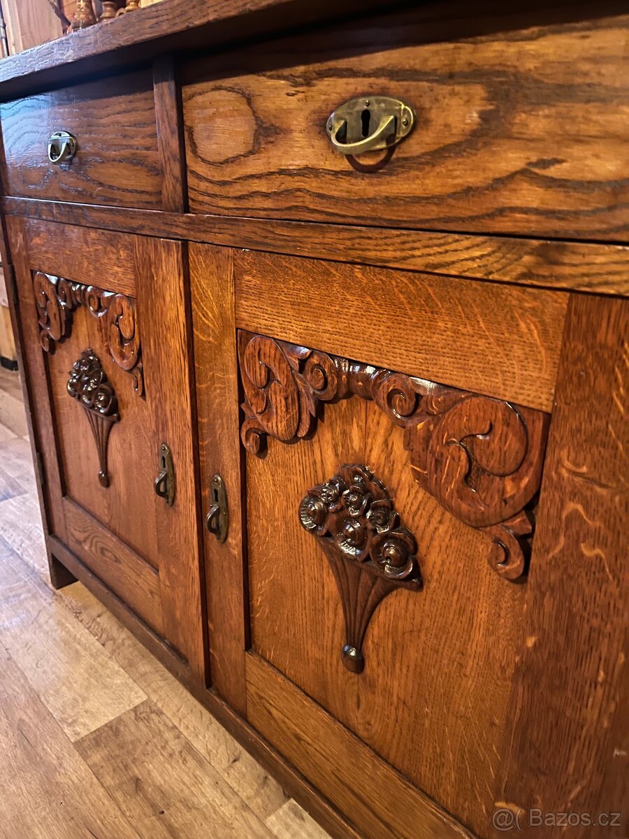 Starožitná komoda se zrcadlem - 2