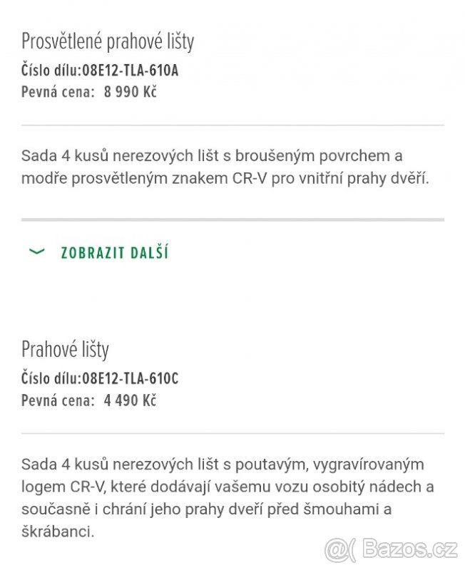 Prahové lišty Honda CRV 5G(2019-2024) 1.5T Hybrid - 2