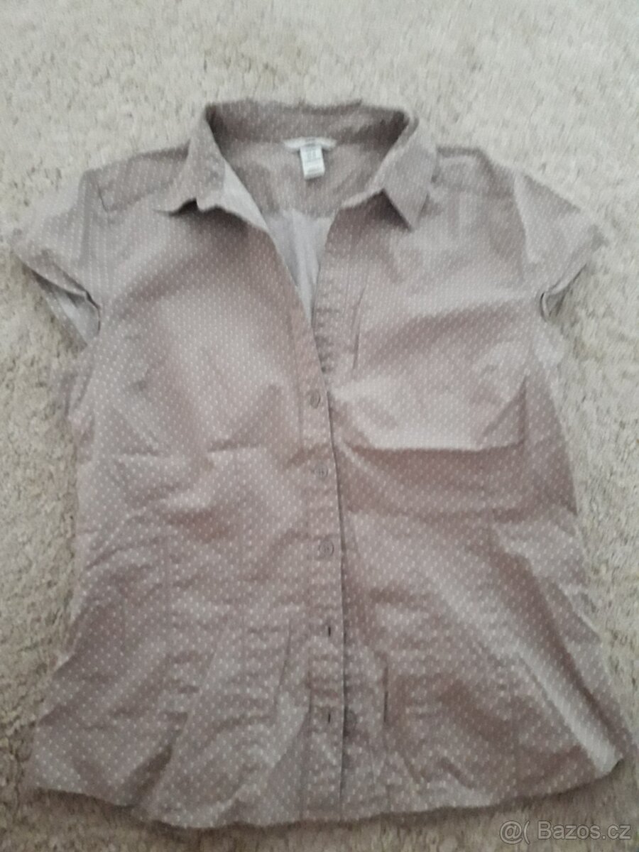 Košile orsay tyrkysová, béžová s puntíky, možná i černá - 2