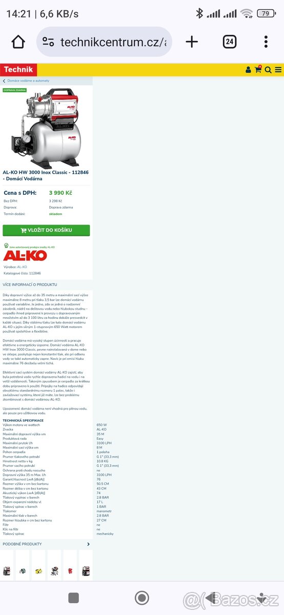 Domácí vodárka - 2