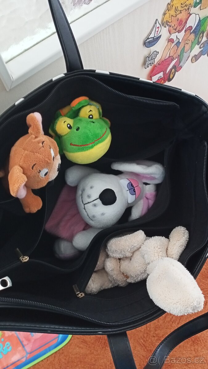 Černá kabelka s puntíky-TOP STAV - 2