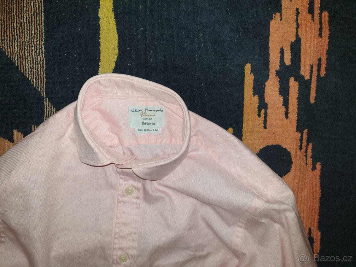 Košile TM Lewin 37 vel./14½, Fitted, méněprůsvitný material. - 2