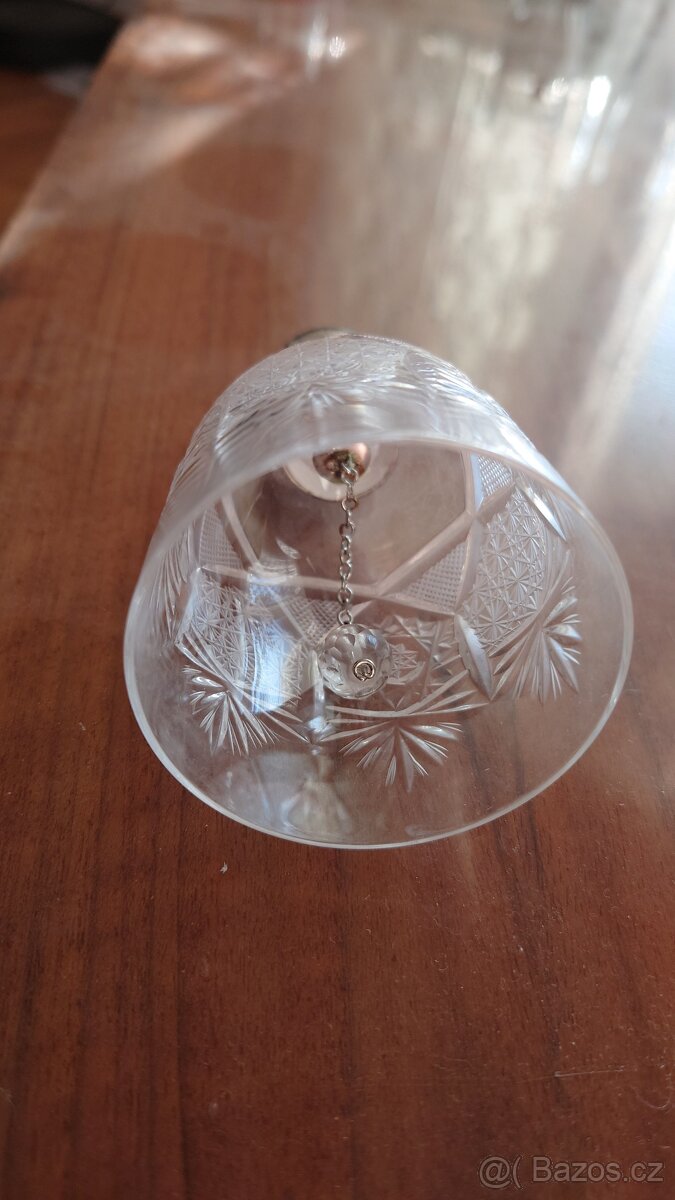 Skleněné broušené sklo zvoneček - 2