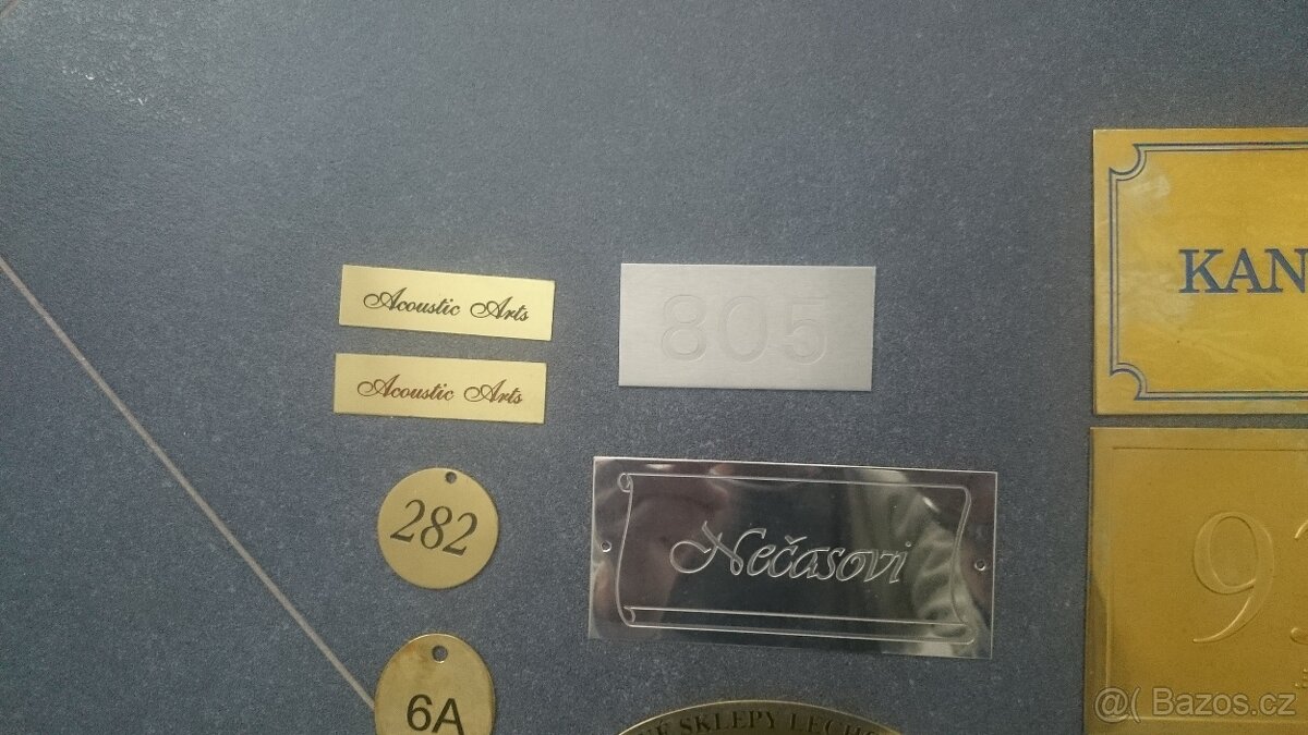 Mosazné cedulky - 2