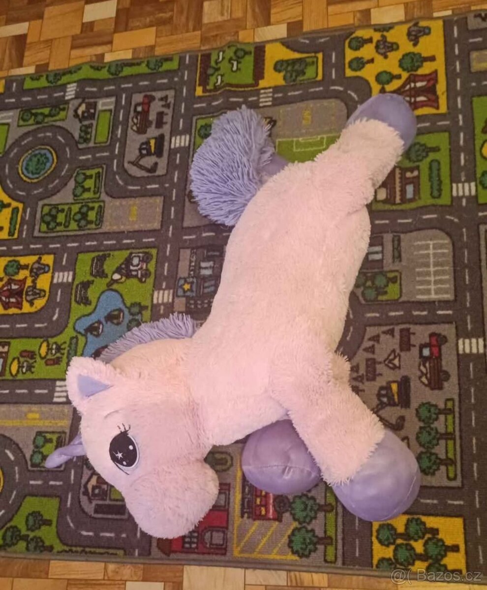 Pan Mrkvička 1metr růžovo fialový pony 80cm - 2