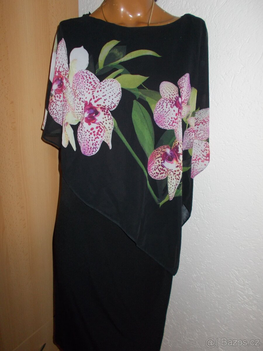 NÁDHERNÉ SPOLEČENSKÉ ŠATY V.44/46 NOVÉ VYZKOUŠENÉ - 2