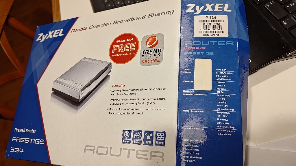 Router nový, ZyXEL P-334 - 2
