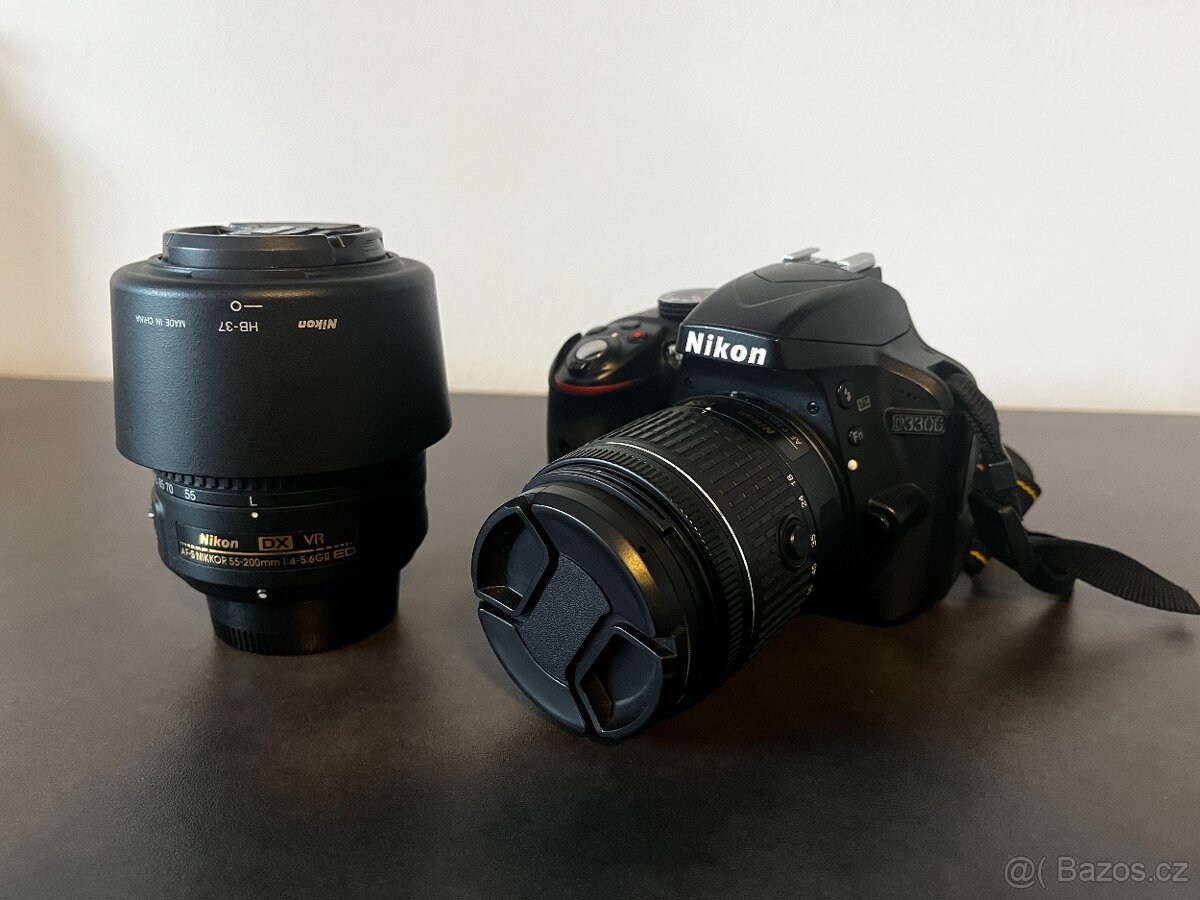 Nikon D3300 + 2× objektiv + příslušenství - 2
