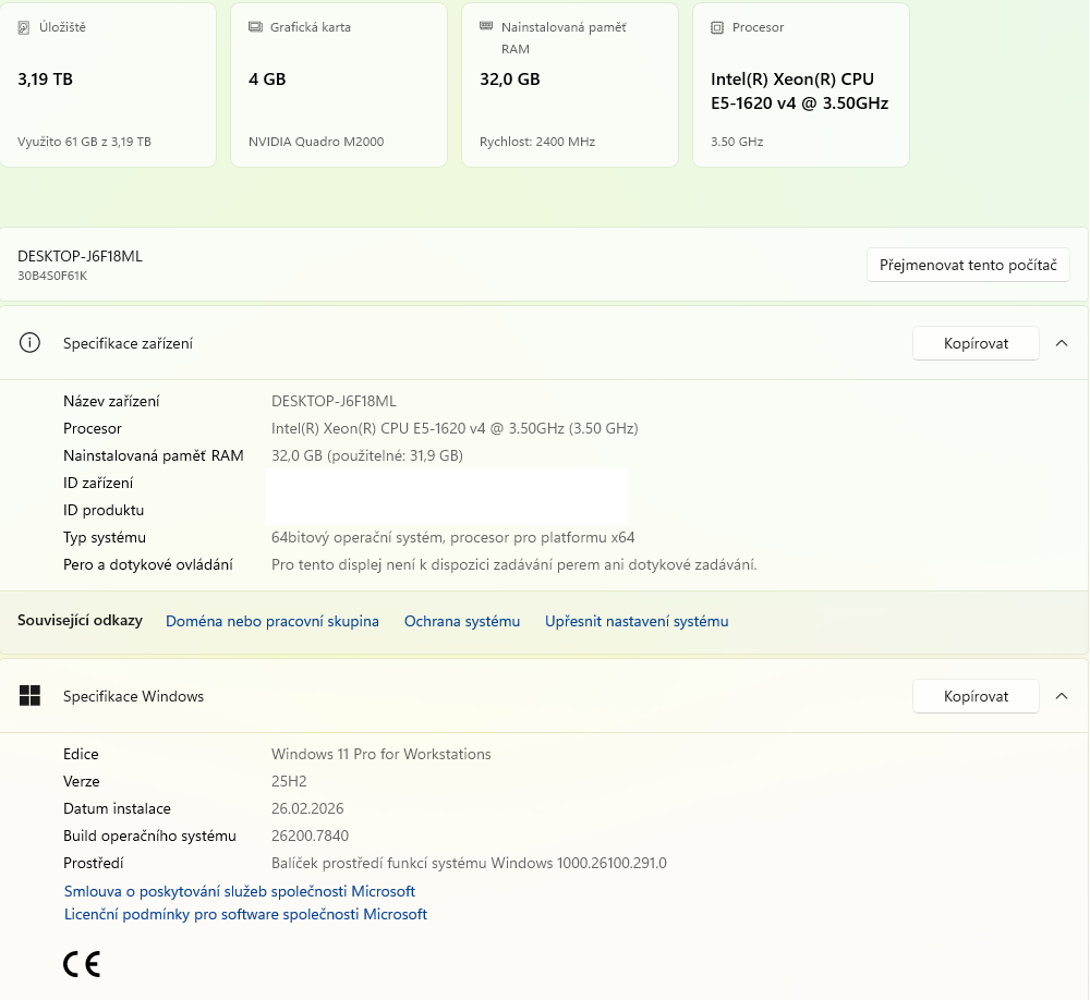 Počítač Lenovo P510, 32GB RAM, GPU, 3TB HDD - 2