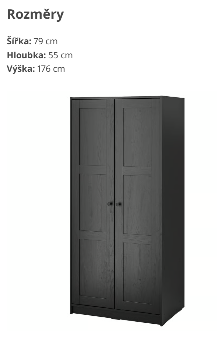 Skříň IKEA Rakkestad - černošedá - 2