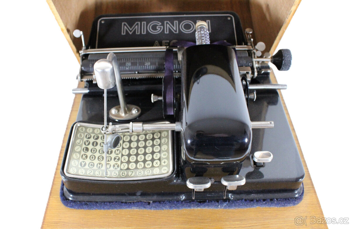starožitný psací stroj AEG Mignon - 2