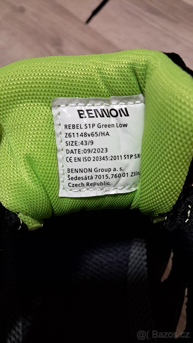 Nové pracovní boty/obuv BENNON Rebel S1P Green Low - 2