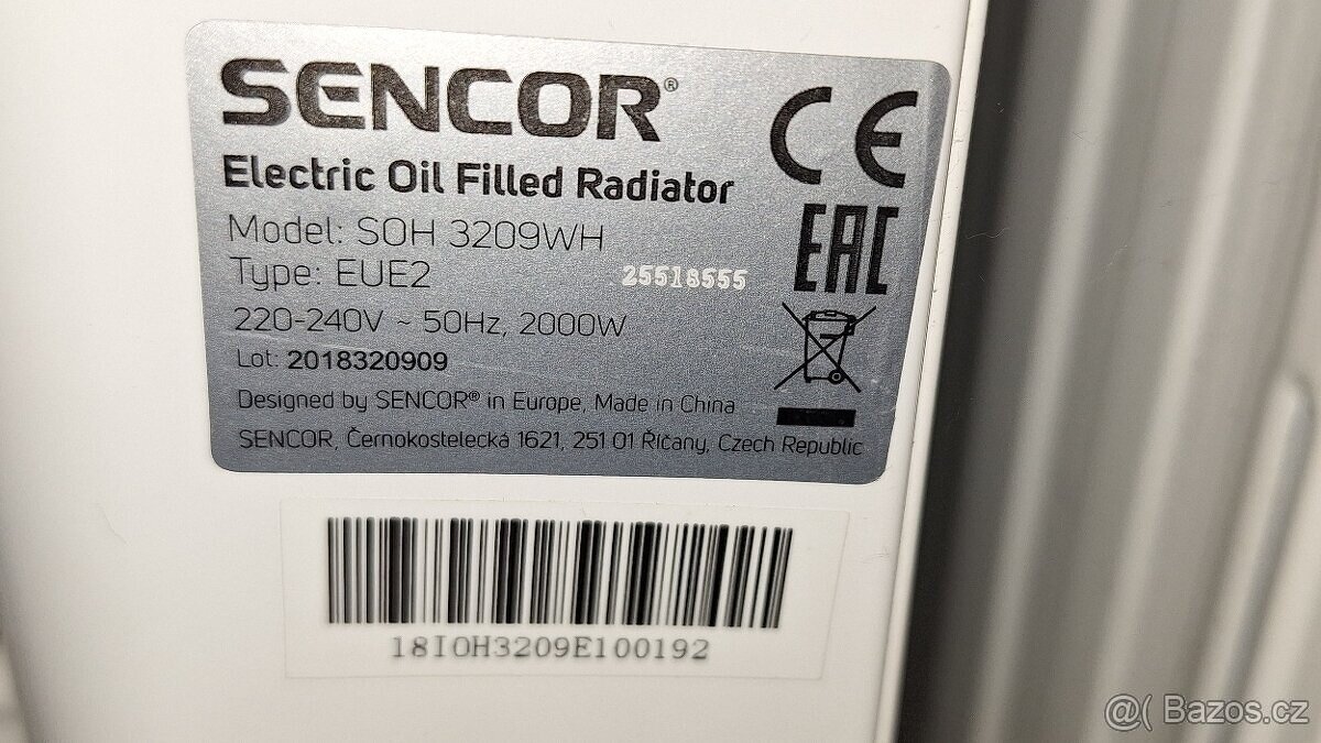 Olejový radiátor Sencor - 2
