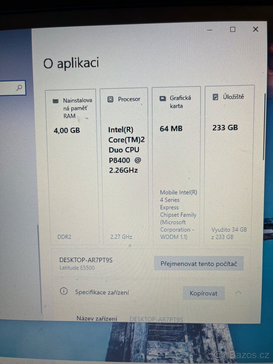 Dell Latitude E5500 – Core 2 Duo, 4 GB RAM, Win 10, adaptér - 2