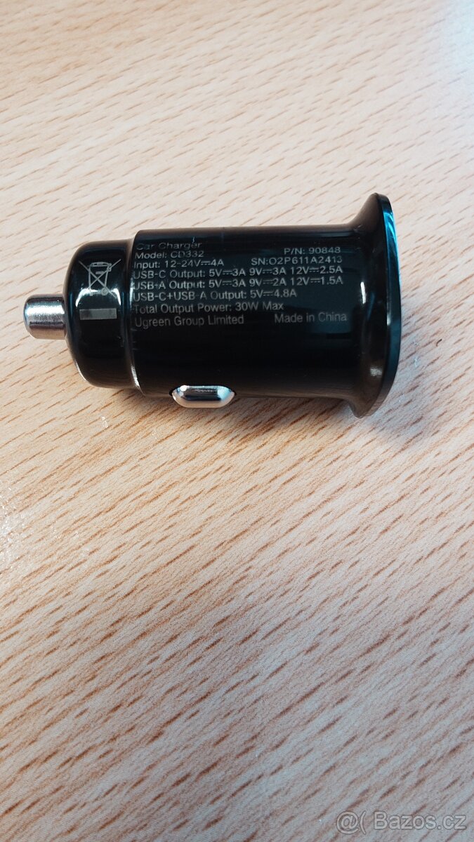 USB nabíječka do auta se 2 USB porty C+A - 2