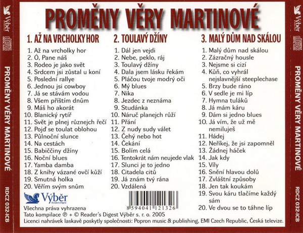 Prodám - Věra Martinová - Proměny 3CD - 2