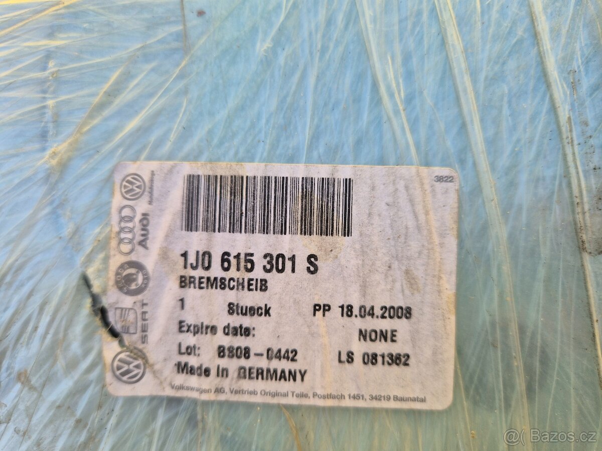 brzdový kotouč Škoda Fabia,RS ,Octavia 1J0615301S,1J0615301R - 2