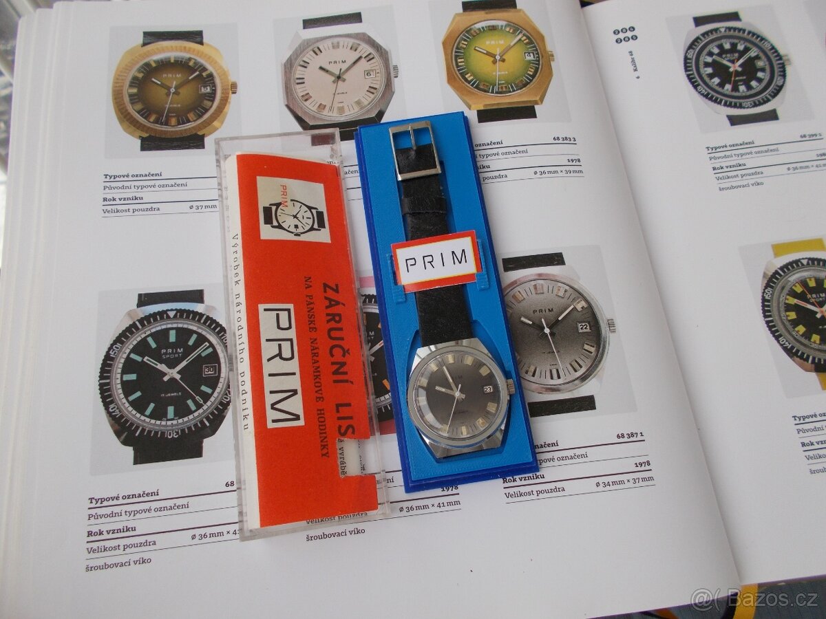 krasne darkove trezorovky hodinky prim rok 1978 komplet - 2