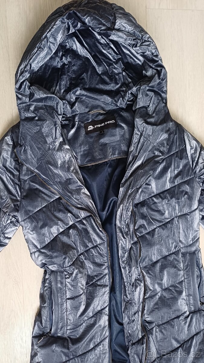 Dlouhý zimní prošívaný kabát/ bunda - 2