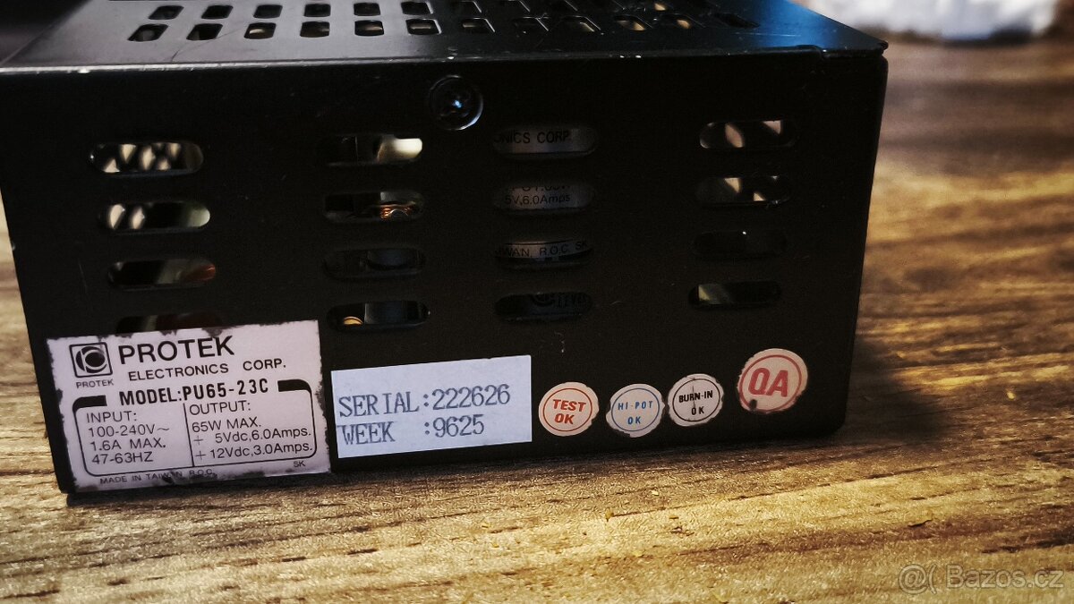 Napájecí zdroj Protek. Model PU65 - 23C - 2