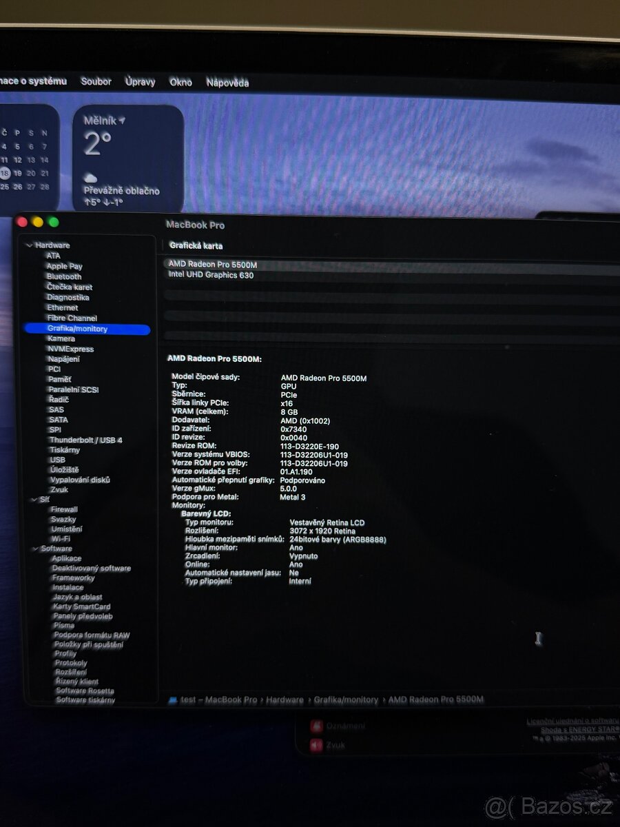 16" Macbook Pro 2019 Touchbar radeon 5500m 8gb - 2