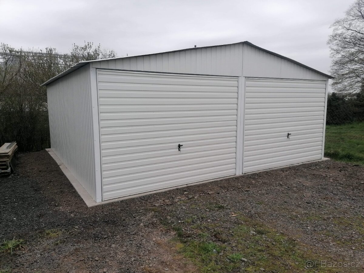Plechová garáž 6x5m - 2