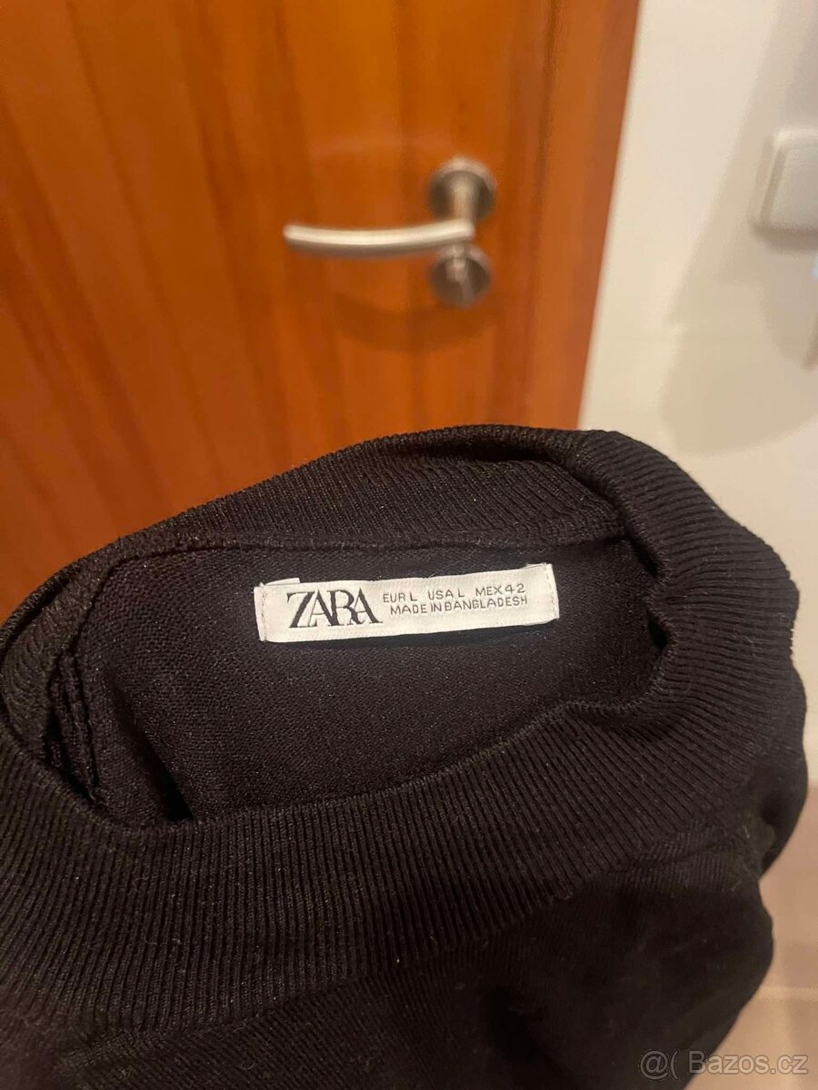 Prodám pánský černý svetr ZARA, velikost L - 2