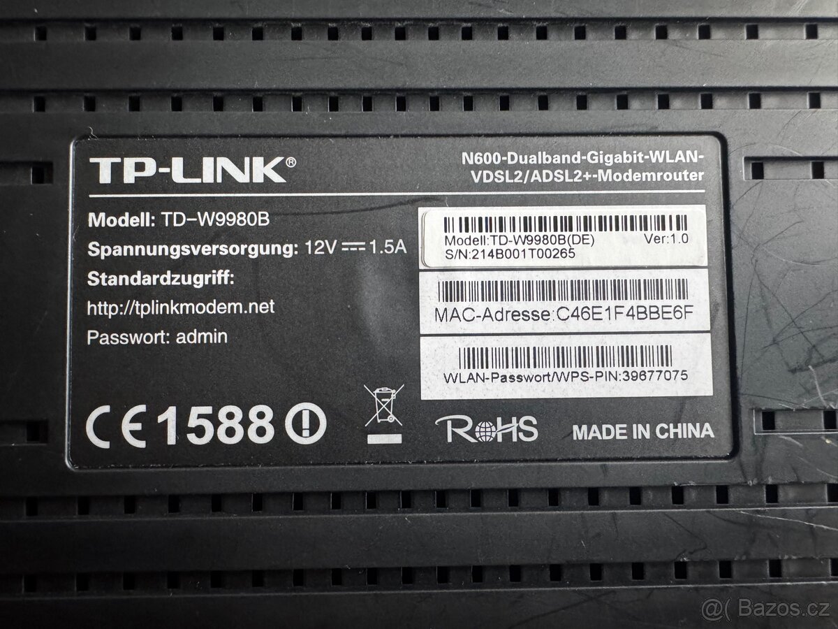 Wifi modem/router Tp-link-WD9980B - 2