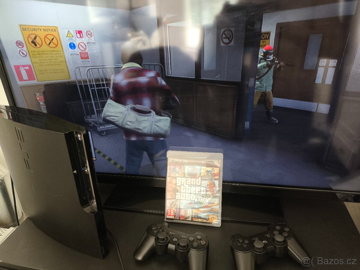 PlayStation 3 Slim hra GTA5 2xovladač - 2