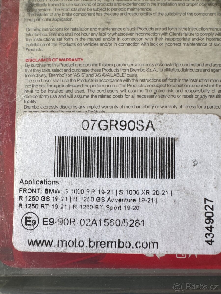 Brzdové destičky Brembo - 2