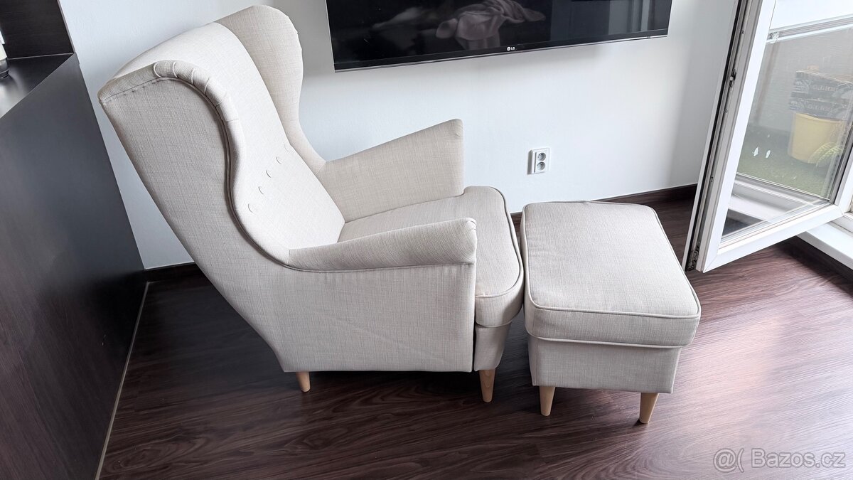 Křeslo ušák ikea s podnoží - 2