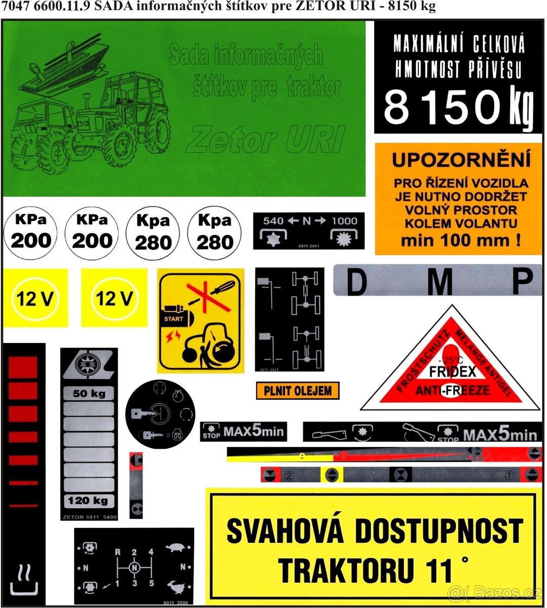 Sada informačných štítkov - 2