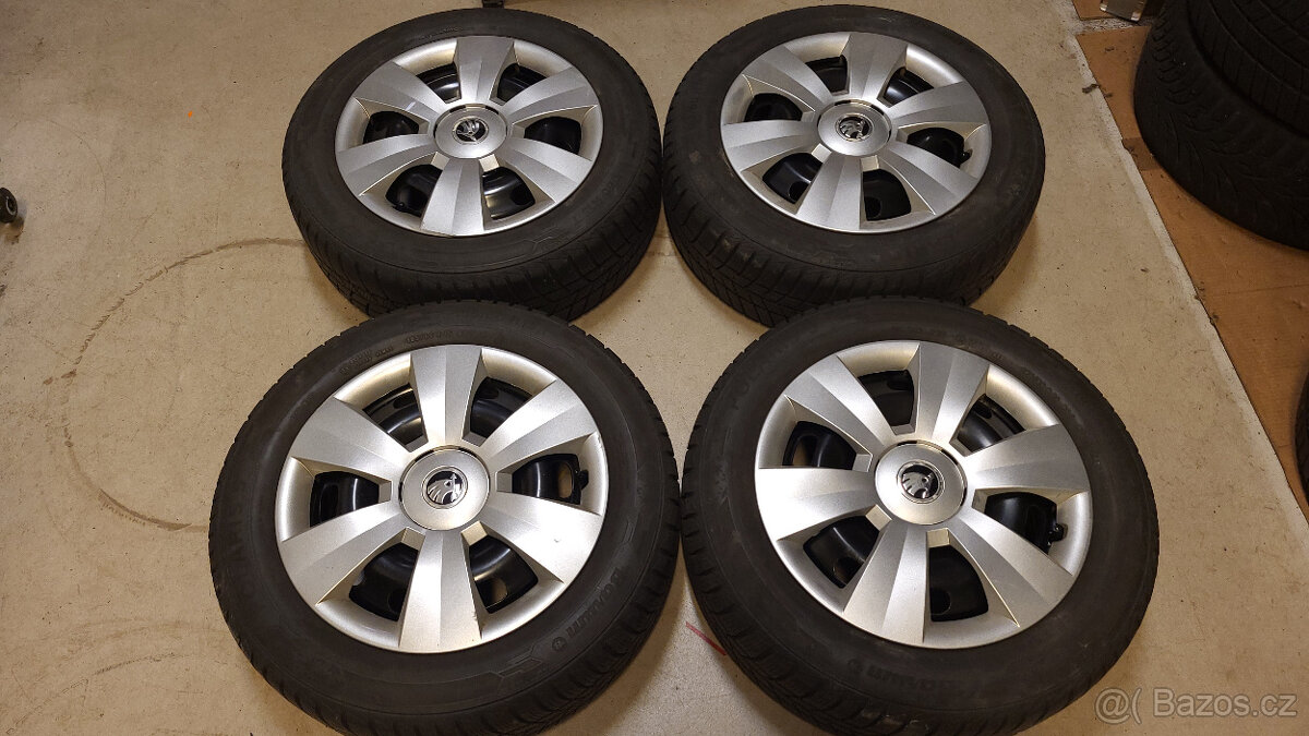 90% zimní kola Barum 15" 5x100 Škoda Rapid, Fabia 3 - 2